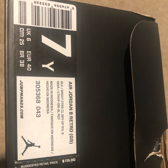 Air Jordan 8 Retro (GS) 7Y - Picture 2 of 6